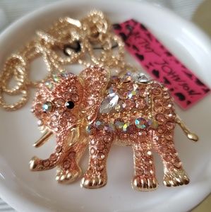 New Betsey Johnson Elephant Necklace